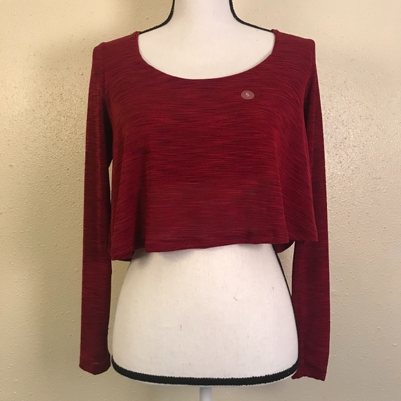 La Hearts Tops - New Pacsun LA Hearts Crop Long Sleeve Blouse Small